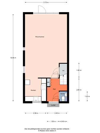 Floorplan - Kemphaan 18, 3752 PK Bunschoten-Spakenburg
